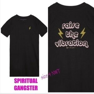 Kids SPIRITUAL GANGSTER little Girl's Back Graphic T-Shirt Dress NWT